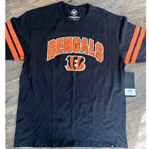 '47 Brand Cincinnati Bengals Mens Large Flint Black T-Shirt NWT NFL Football L